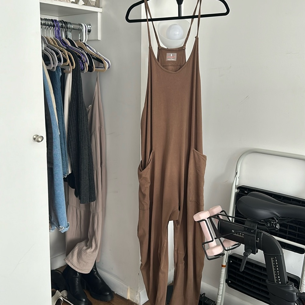 Free people, movement brown jumpsuit